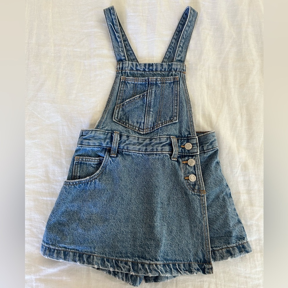 Zara girls size 6 overalls skort